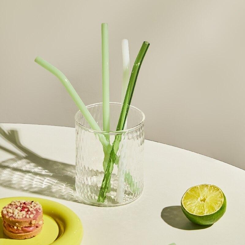 Artistry Gebogene & Gerade Borosilikatglas Wiederverwendbare Strohhalm Sets
