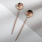 Rosen-Gold Salatbesteck und Servierutensilien Set