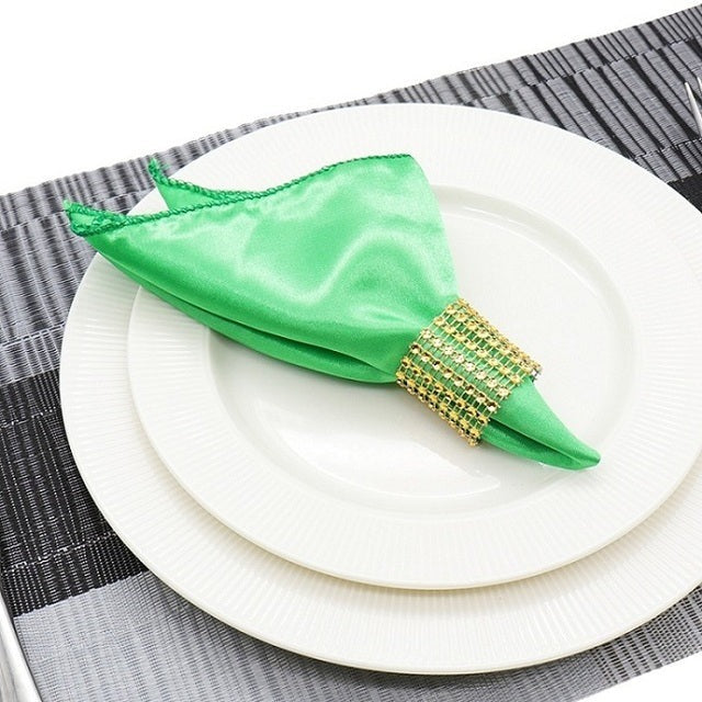 50 Stück Tischservietten Quadratisch Satin Stoff Tasche Taschentuch
