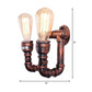 Frendorf | Antiqued Piping Wandmontage Licht 2 Lichten Metaal Wandlamp Fixture in Koper voor Trap