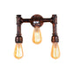 Frendorf | Kupfer 3 Köpfe Wandleuchte Vintage Eisen Exposed Bulb Wandmontierte Lampe für Bar
