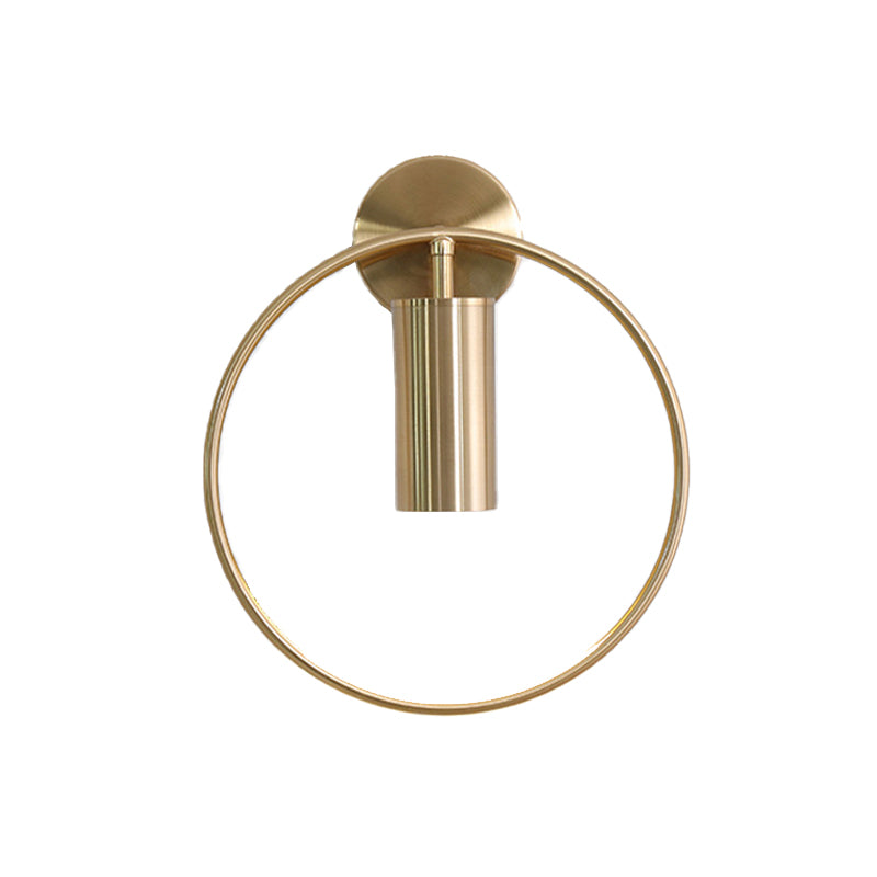 Frendorf | 11"/15" H Metall Gold Wandmontage Beleuchtung Rund 1 Glühbirne Vintage Flush Wand Sconces in Warm/Weiß/Naturlicht