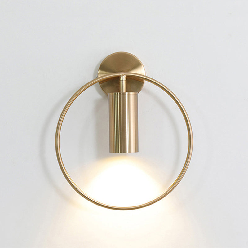 Frendorf | 11"/15" H Metall Gold Wandmontage Beleuchtung Rund 1 Glühbirne Vintage Flush Wand Sconces in Warm/Weiß/Naturlicht