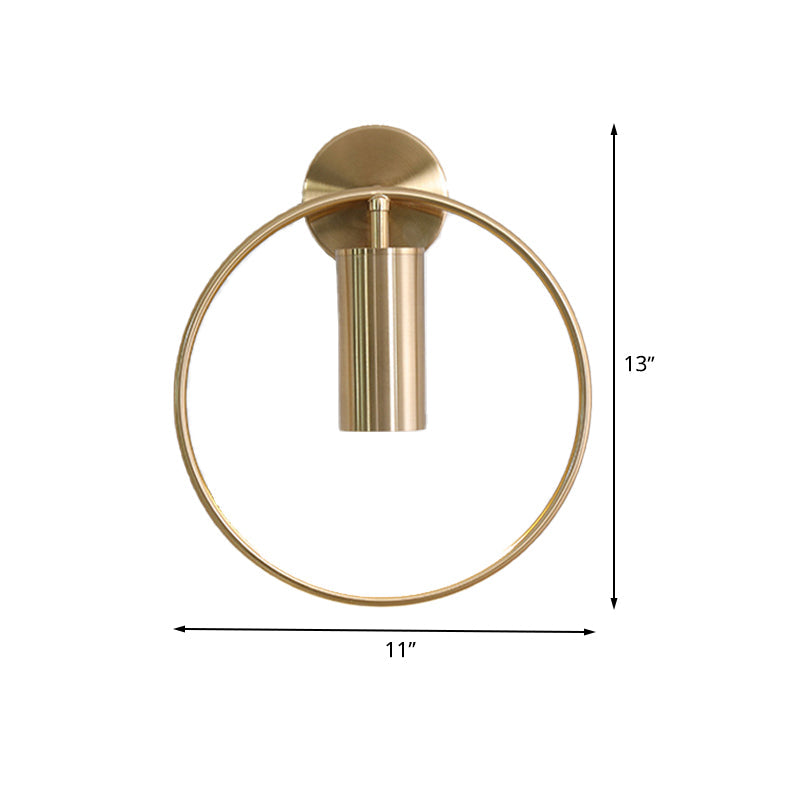 Frendorf | 11"/15" H Metall Gold Wandmontage Beleuchtung Rund 1 Glühbirne Vintage Flush Wand Sconces in Warm/Weiß/Naturlicht