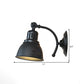 Frendorf | 1 Glühbirne Kuppel Schirm Wandleuchte Industriel Schwarz/Rost Metall Wandmontierte Lampe für Esszimmer