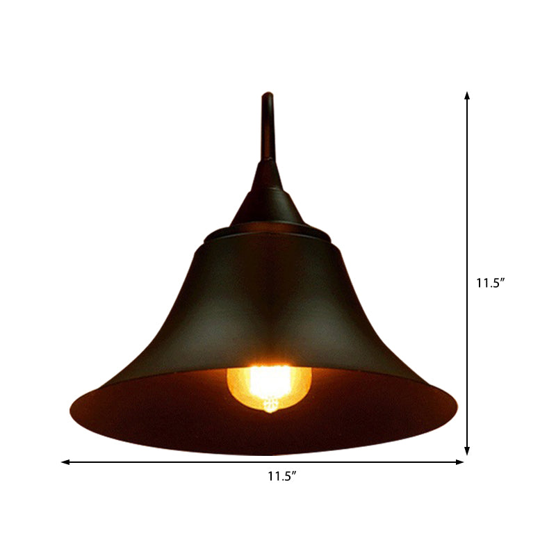 Frendorf | Kegel Shade Metall Wandlamp Industrieel Enkelvoudige Lamp Slaapkamer Wandverlichting Fixture in Zwart