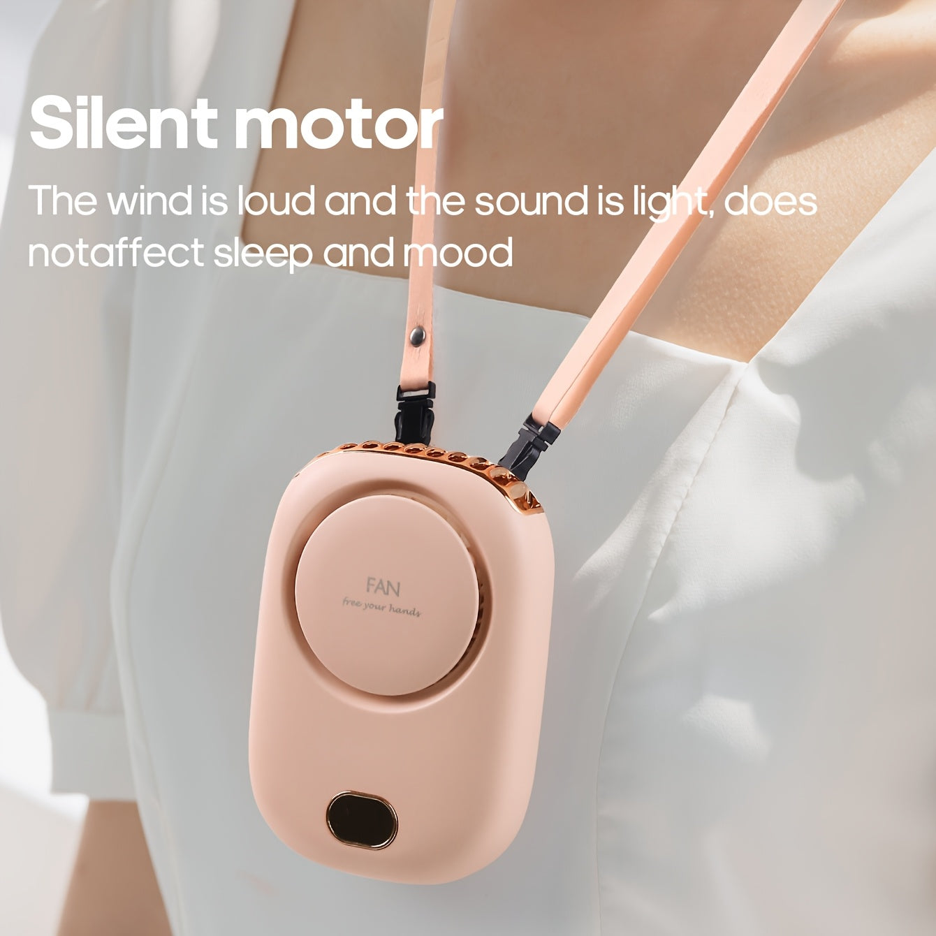 Frendorf | BreezeWave | Tragbarer Nackenventilator | Kabellos und Leicht | Wiederaufladbar