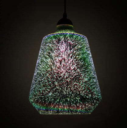 Frendorf | CelestaFlare Kreative 3D-Feuerwerk-Pendelleuchte | Glasdesign | Modernes Stimmungslicht | Dekorative Hängelampe für Zuhause