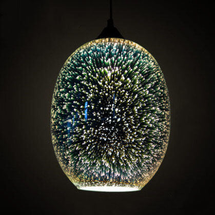 Frendorf | CelestaFlare Kreative 3D-Feuerwerk-Pendelleuchte | Glasdesign | Modernes Stimmungslicht | Dekorative Hängelampe für Zuhause