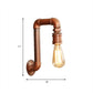 Frendorf | Koffie Bare Bulb Wandlamp Antiek Metaal 1 Hoofd Corridor Wandlamp met Rechte Hoek Pijparm
