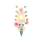 Frendorf | 1/2 Glühbirnen Metall Wandleuchte Pastoral Weiße Blume Wohnzimmer Wandmontierte Beleuchtung
