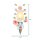 Frendorf | 1/2 Glühbirnen Metall Wandleuchte Pastoral Weiße Blume Wohnzimmer Wandmontierte Beleuchtung