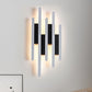Moderne lineare wandmontierte Licht Acryl Weiß Nachttisch LED Wandleuchte in warm/weißem Licht, 12,5"/16,5"/20,5" H