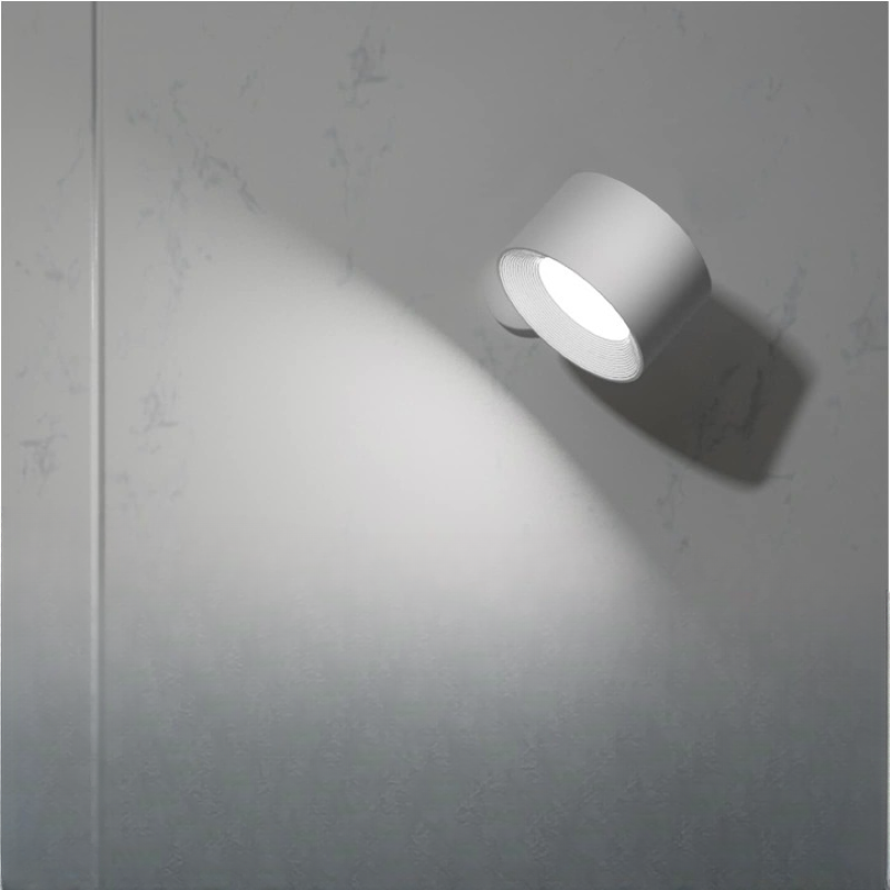 LED Wandleuchten, Wandmontierte Lampen mit wiederaufladbarem batteriebetriebenem 3 Farbtemperaturen & 3 Helligkeitsstufen 360° drehbare magnetische Kugel, kabellose Wandleuchten für Studium Lesen Nachttisch