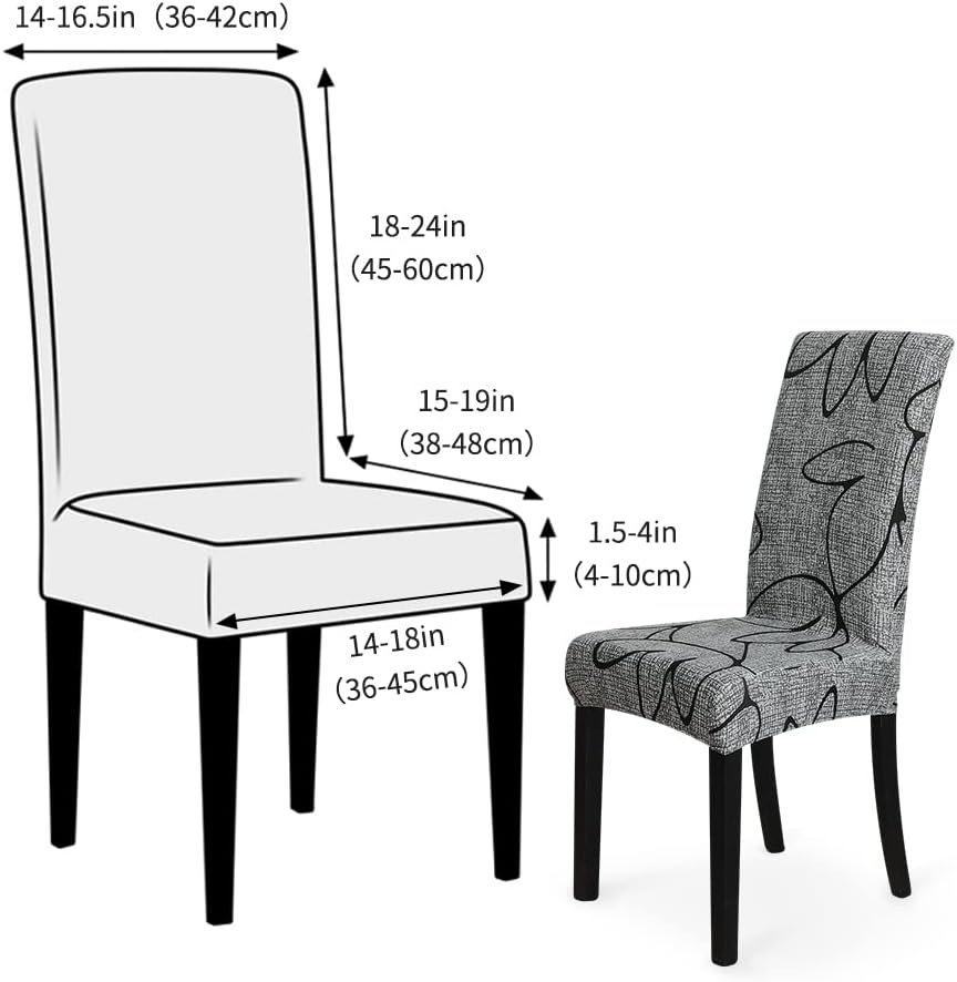 Dehnbare Stuhlhusse, Bedruckte Dehnbare Esszimmer-Stuhlhusse