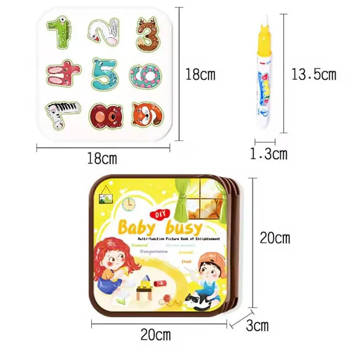 Frendorf | 2in1 Magisches Montessori Geschichten Buch zum Malen und Spielen