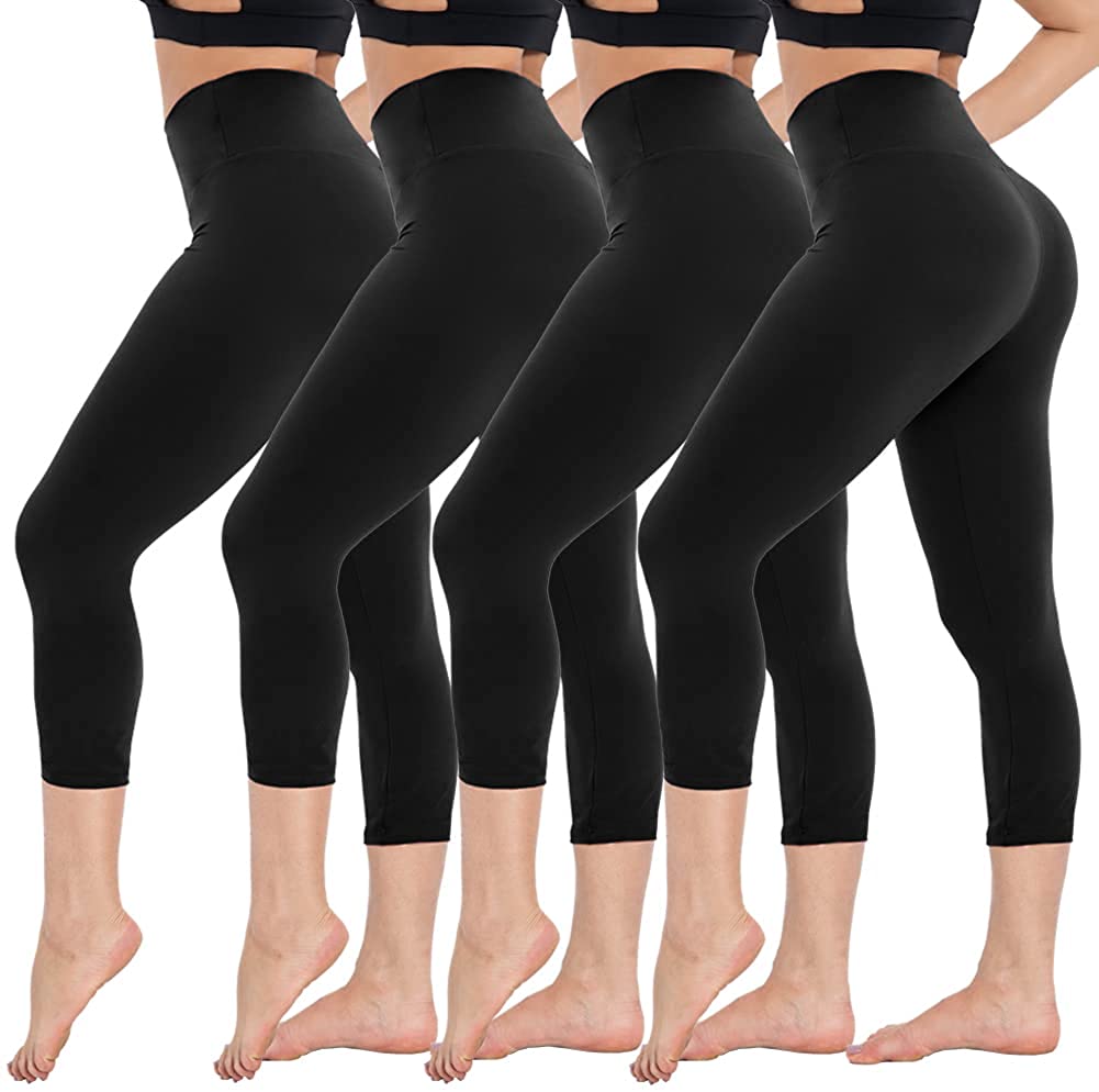 4er-Pack Hochtaillierte Kompressionsleggings