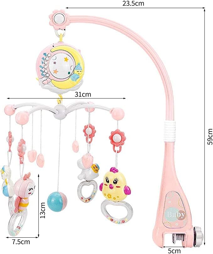 Frendorf | Baby-Mobile mit Musik und Lichtprojektion - Einschlafhilfe für Neugeborene