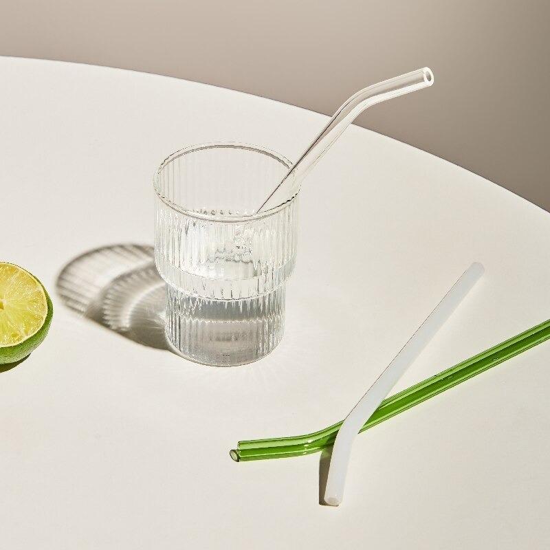 Artistry Gebogene & Gerade Borosilikatglas Wiederverwendbare Strohhalm Sets