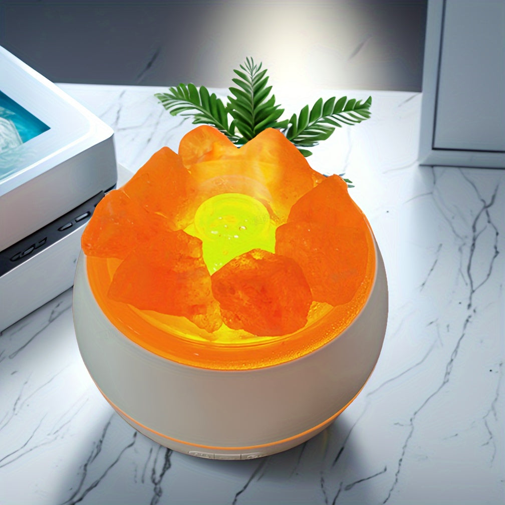 Salzlampe Diffusor - 3-in-1 ätherischer Öldiffusor, Himalaya-Salzlampe & Luftbefeuchter