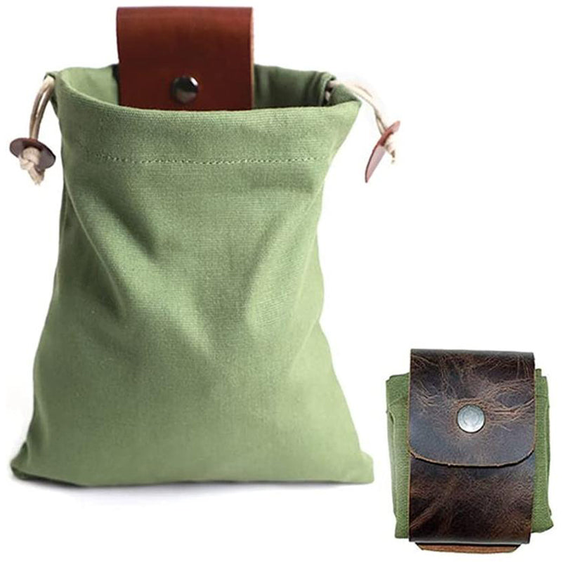 Frendorf | Dimoohome™ Leder- und Canvas-Buschcraft-Tasche
