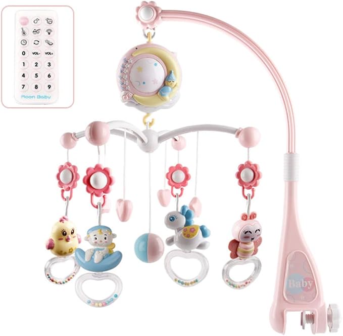 Frendorf | Baby-Mobile mit Musik und Lichtprojektion - Einschlafhilfe für Neugeborene