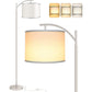Stehlampe mit 3 Farbtemperaturen LED-Glühbirne, Stehlampe hohe industrielle Stehlampe Lesen für Schlafzimmer, Büro, weiße Lampenschirm enthalten