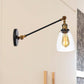Frendorf | Schwarz/Bronze/Messing 1-licht Wandlampenarmatur Industrie-Stil Klarglas Kegelleuchte mit Arm, 8"/12" L