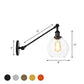 Klares Glas-Globus-Wandlicht Bauernhaus 1 Licht Wohnzimmer Beleuchtung Armatur in Schwarz/Messing/Bronze mit Arm, 8"/12" L