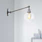 Klares Glas-Globus-Wandlicht Bauernhaus 1 Licht Wohnzimmer Beleuchtung Armatur in Schwarz/Messing/Bronze mit Arm, 8"/12" L