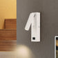 Frendorf | USB Oplaadbare Tube Wandlamp Eenvoudige Metaal Geïntegreerde LED Zwart/Wit Wandverlichting, Warm/Wit Licht