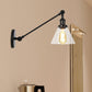 Frendorf | Industriële Conische Wandlamp 1 Lichtheldere Glasverlichting in Zwart/Bronze/Brass, 8"/12" L Arm