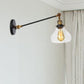 Frendorf | 1 Licht Binnenverlichting Armatuur Boerderij Zwart/Bronze/Brass Wandlamp met Pear Duidelijk Glazen Schaduw, 8"/12" L Arm