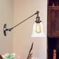 Frendorf | Schwarz/Bronze/Messing 1 Licht Wandbeleuchtungseinheit Vintage Klarglas Glocken Wandlampe mit Arm, 8"/12" Lang