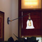 Frendorf | Schwarz/Bronze/Messing 1 Licht Wandbeleuchtungseinheit Vintage Klarglas Glocken Wandlampe mit Arm, 8"/12" Lang