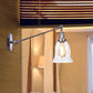 Frendorf | Schwarz/Bronze/Messing 1 Licht Wandbeleuchtungseinheit Vintage Klarglas Glocken Wandlampe mit Arm, 8"/12" Lang