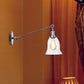 Frendorf | Schwarz/Bronze/Messing 1 Licht Wandbeleuchtungseinheit Vintage Klarglas Glocken Wandlampe mit Arm, 8"/12" Lang