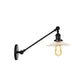Frendorf | Klar gerilltes Glas Bronze/Messing/Kupfer Wand montierte Lampe Schale 1 Licht Vintage Beleuchtung Leuchte, 8"/12" L Arm