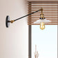 Frendorf | Klar gerilltes Glas Bronze/Messing/Kupfer Wand montierte Lampe Schale 1 Licht Vintage Beleuchtung Leuchte, 8"/12" L Arm