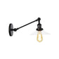 Frendorf | 1 Licht Binnen Wandlamp Vintage Zwart/Brass/Bronze Verlichtingsarmatuur met Kegel Transparante Glazen Shade, 8"/12" L Arm