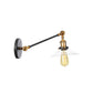 Frendorf | 1 Licht Binnen Wandlamp Vintage Zwart/Brass/Bronze Verlichtingsarmatuur met Kegel Transparante Glazen Shade, 8"/12" L Arm