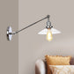 Frendorf | 1 Licht Binnen Wandlamp Vintage Zwart/Brass/Bronze Verlichtingsarmatuur met Kegel Transparante Glazen Shade, 8"/12" L Arm