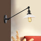 Frendorf | Industriële Conische Wandlamp 1 Licht Opal Glas Wandlamp in Zwart/Roodkoper/Messing met Arm, 8"/12" L