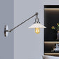 Frendorf | Industriële Conische Wandlamp 1 Licht Opal Glas Wandlamp in Zwart/Roodkoper/Messing met Arm, 8"/12" L