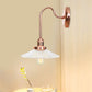 Frendorf | Kupferschale/gelochte Wandleuchte Vintage Weiß/Klares Glas 1 Licht Innenwandleuchte