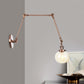 Frendorf | Globe Klar/Amber Glas Wandmontierter Beleuchtung Vintage 1 Licht Innen Sconces in Messing/Chrom/Schwarz mit Verstellbarem Arm, 8"+8"/8"+8"+8" L