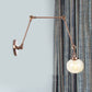 Frendorf | Globe Klar/Amber Glas Wandmontierter Beleuchtung Vintage 1 Licht Innen Sconces in Messing/Chrom/Schwarz mit Verstellbarem Arm, 8"+8"/8"+8"+8" L