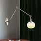 Frendorf | Globe Klar/Amber Glas Wandmontierter Beleuchtung Vintage 1 Licht Innen Sconces in Messing/Chrom/Schwarz mit Verstellbarem Arm, 8"+8"/8"+8"+8" L