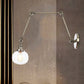 Frendorf | Globe Klar/Amber Glas Wandmontierter Beleuchtung Vintage 1 Licht Innen Sconces in Messing/Chrom/Schwarz mit Verstellbarem Arm, 8"+8"/8"+8"+8" L