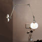 Frendorf | Globe Klar/Amber Glas Wandmontierter Beleuchtung Vintage 1 Licht Innen Sconces in Messing/Chrom/Schwarz mit Verstellbarem Arm, 8"+8"/8"+8"+8" L